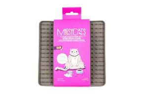 Messy Mutts Silicone Reversible Interactive Cat Licking Mat