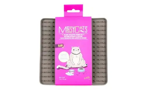 Messy Mutts Silicone Reversible Interactive Cat Licking Mat