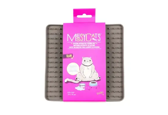 Messy Mutts Silicone Reversible Interactive Cat Licking Mat