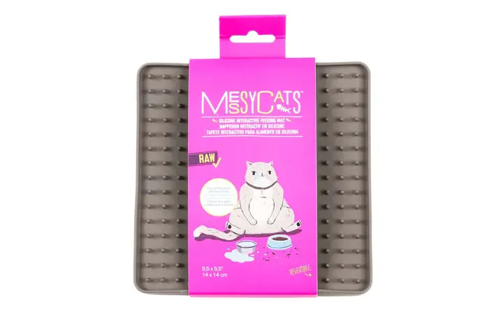 Messy Mutts Silicone Reversible Interactive Cat Licking Mat