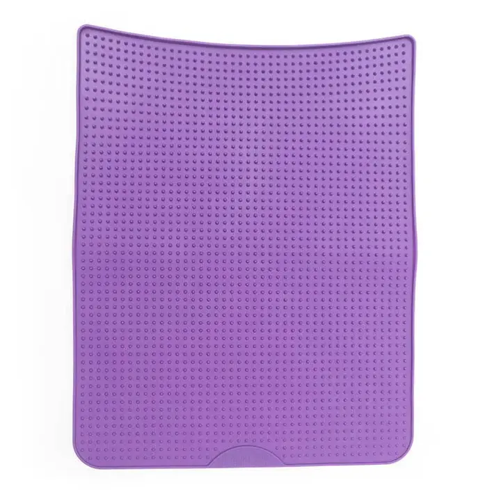 Messy Mutts Silicone Cat Litter Mat Purple