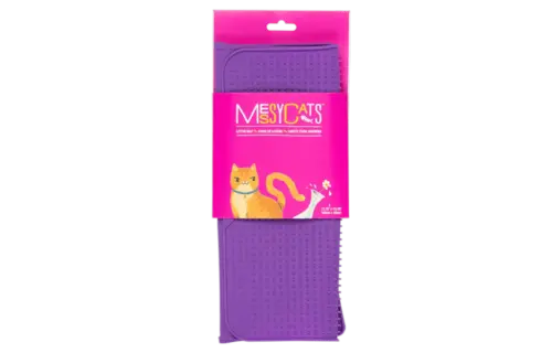 Messy Mutts Silicone Cat Litter Mat Purple