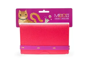 Messy Mutts Silicone Cat Litter Mat Red