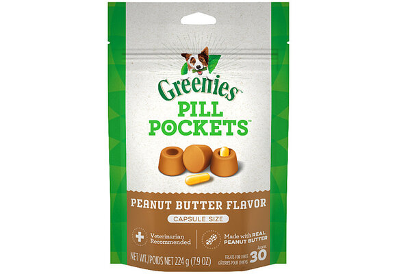 Greenies Pill Pockets - Peanut Butter 30-Capsule Size 7.9OZ