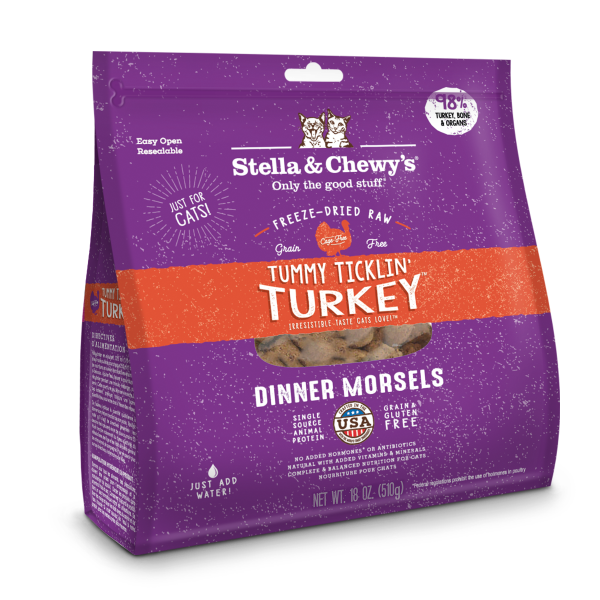 Stella & Chewy’s Cat FD Turkey Morsels 18oz