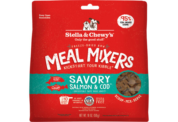 Stella & Chewy’s Dog FD Meal Mixers Salmon & Cod 18oz