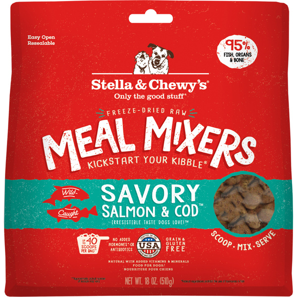 Stella & Chewy’s Dog FD Meal Mixers Salmon & Cod 18oz