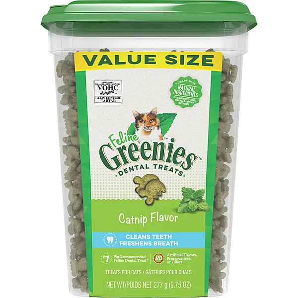Greenies Feline Dental Treats - Catnip Flavour 9.75OZ