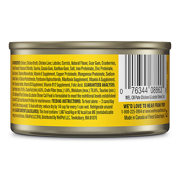 Wellness Cat Chicken & Lobster Pate 3oz