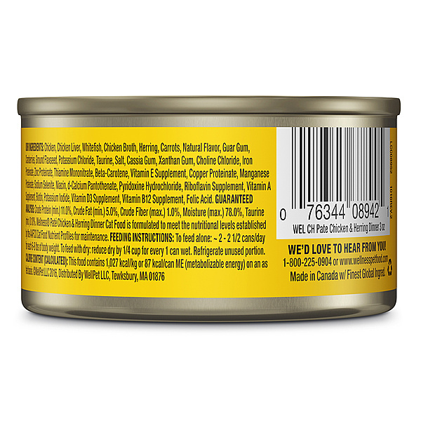 Wellness Cat Chicken & Herring Pate 3oz