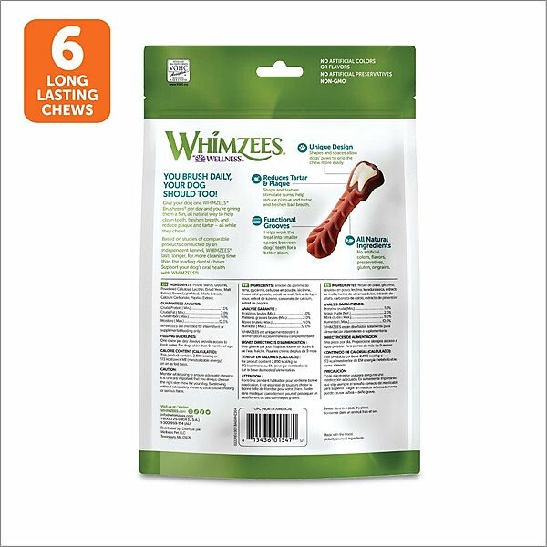 Whimzees Brushzees Large 6pk