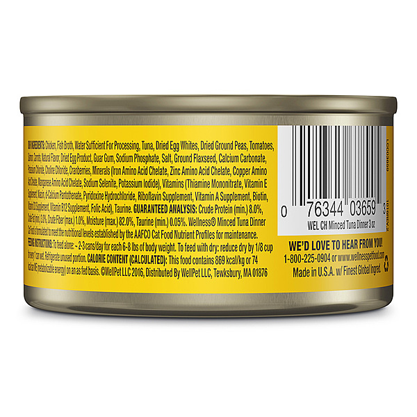 Wellness Cat Minced Tuna 3oz