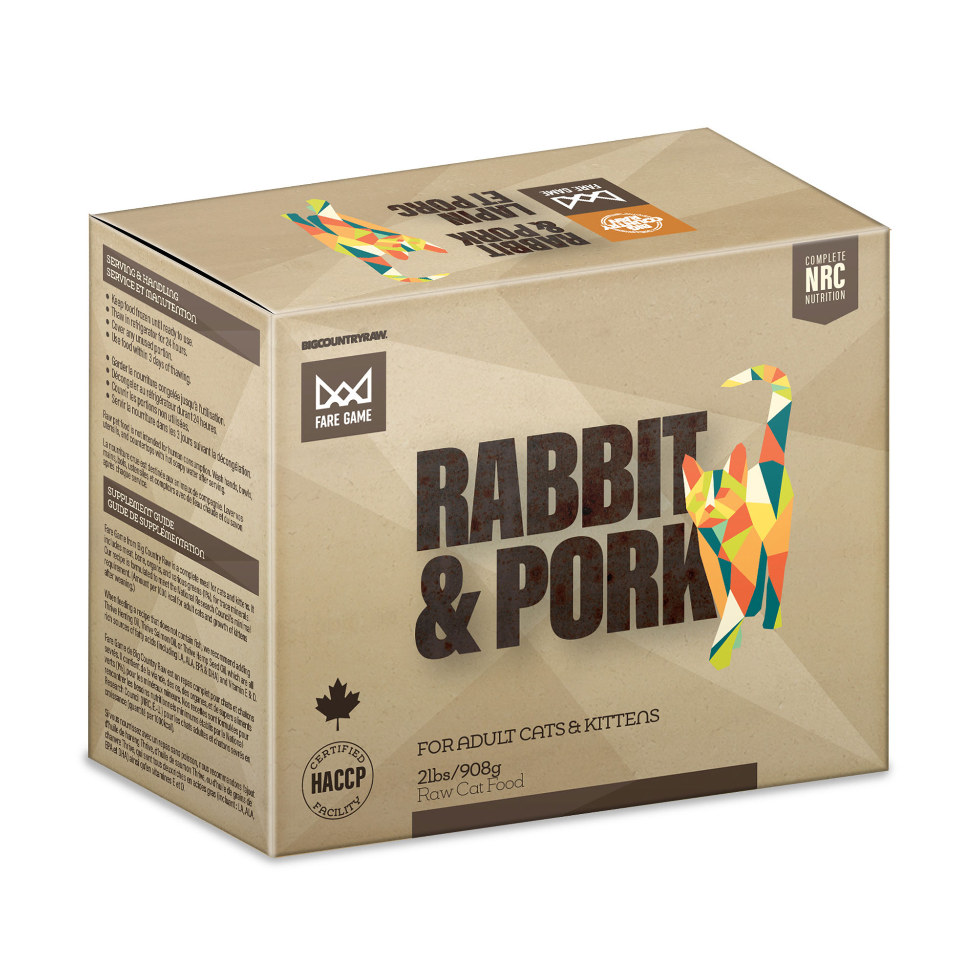 Fare Game Rabbit Pork Cat 4x1/2 lb