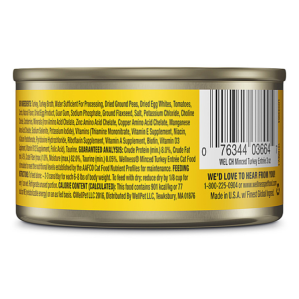 Wellness Cat Minced Turkey 3oz
