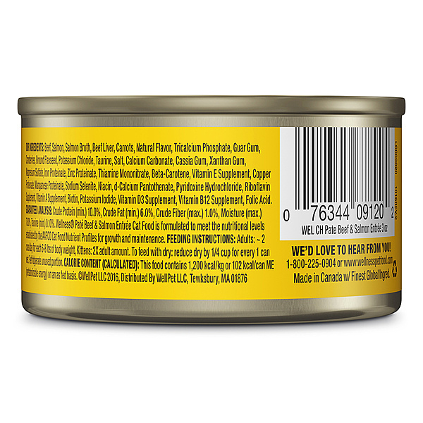 Wellness Cat Beef & Salmon Pate 3oz