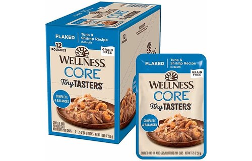 Wellness Cat Tiny Tasters Flaked Tuna/Shrimp 1.75oz