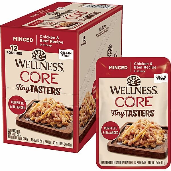 Wellness Cat Tiny Tasters Minced Chicken/Beef 1.75oz