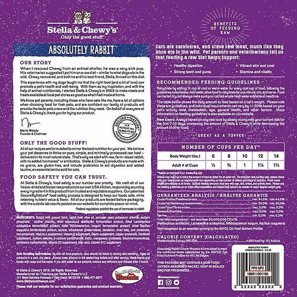Stella & Chewy’s Cat FD Rabbit Morsels 18oz