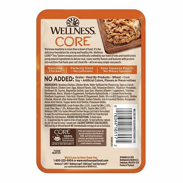 Wellness Cat Tiny Tasters Minced Chicken 1.75oz