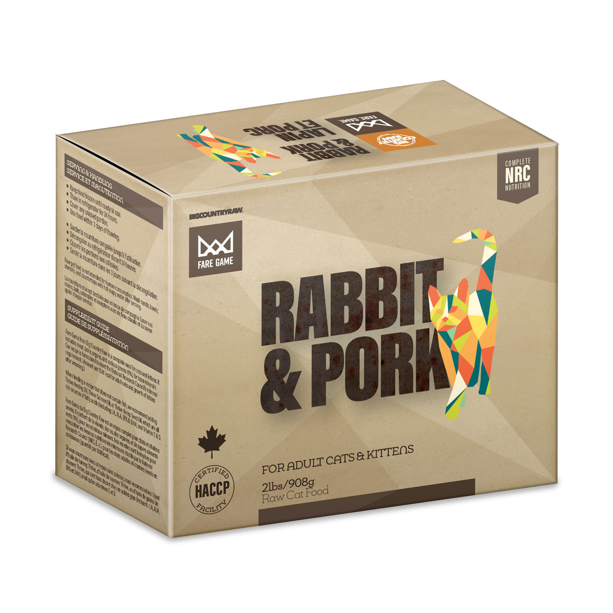 Fare Game Rabbit Pork Cat 4x1/2 lb