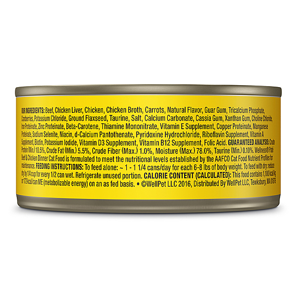 Wellness Cat Beef & Chicken Pate 5.5oz