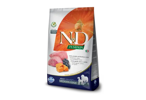 Farmina N&D Pumpkin, Lamb & Blueberry Med/Maxi Dog 2.5 kg