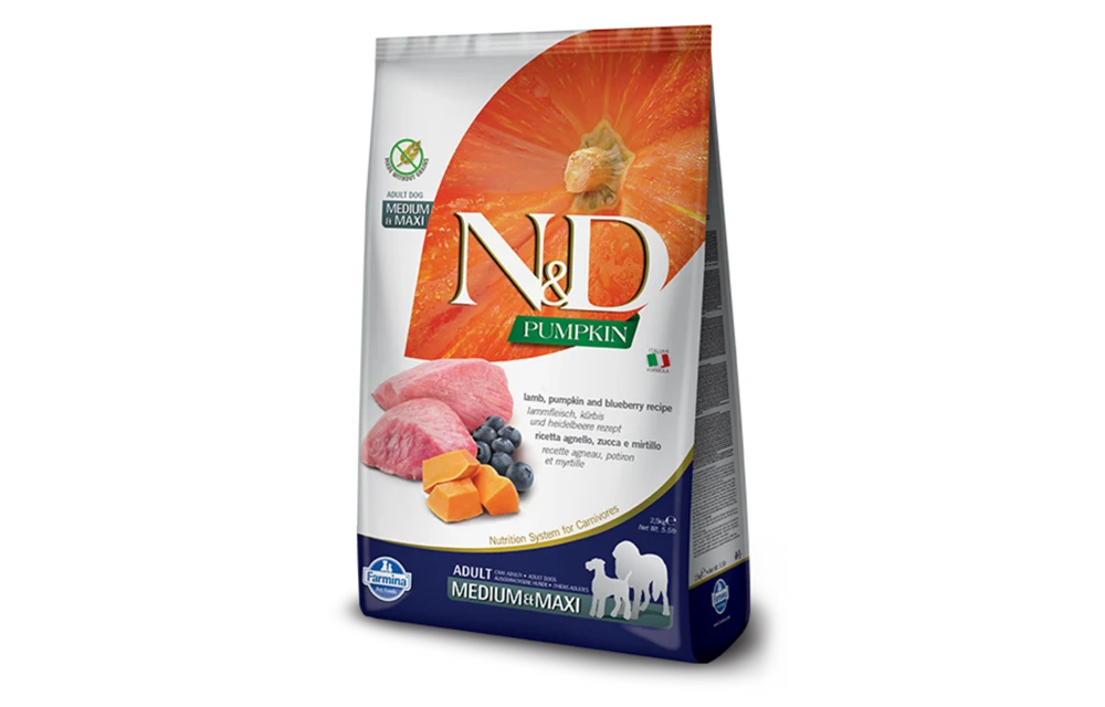 Farmina N&D Pumpkin, Lamb & Blueberry Med/Maxi Dog 2.5 kg