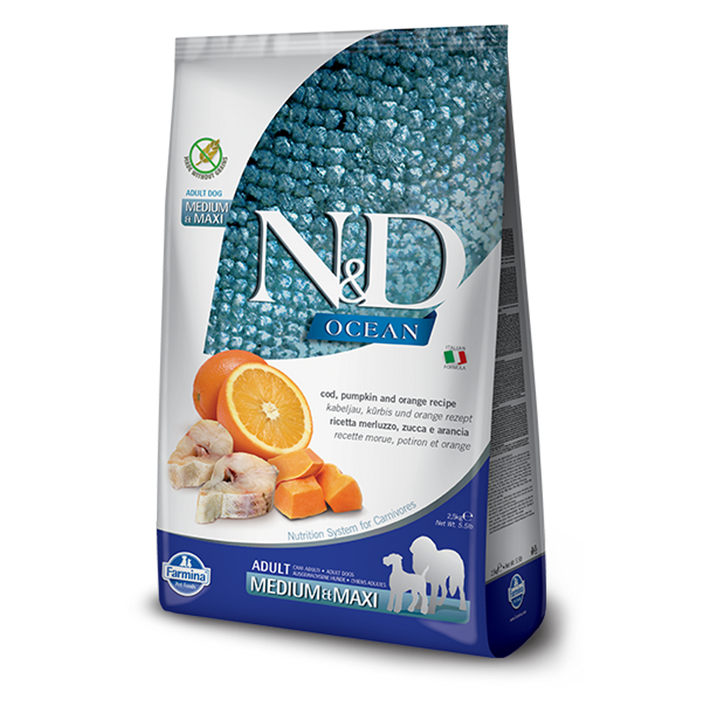 Farmina N&D Ocean Cod, Orange & Pumpkin Dog 2.5 kg