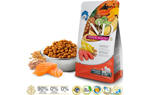 Farmina N&D Dog Tropical Selection - Salmon Med/Maxi 10kg