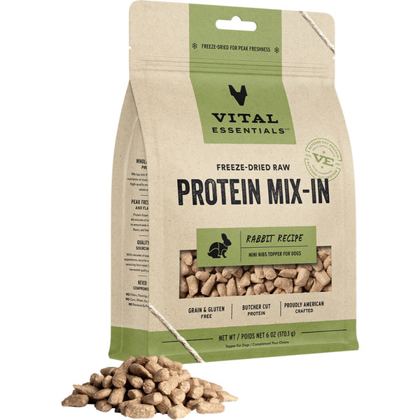 Vital Essentials FD Protein Mix-In Rabbit Mini Nibs 6oz