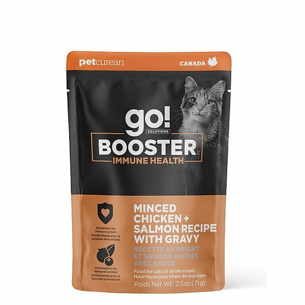 GO! Booster Immune Health Minced Chicken + Salmon 2.5oz Cat