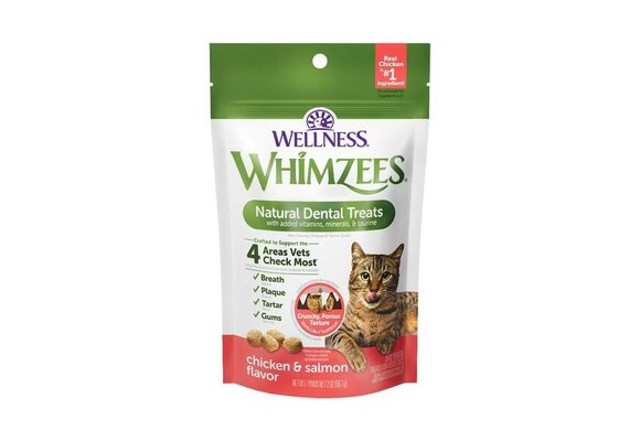 Whimzees Cat Chicken & Salmon Dental Treats 2oz
