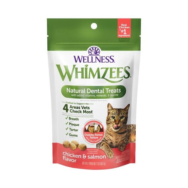 Whimzees Cat Chicken & Salmon Dental Treats 2oz