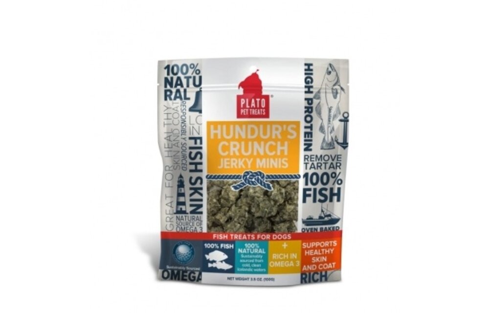 Plato Dog Hundur’s Crunch Fish Skin Jerky Mini’s 3.5oz