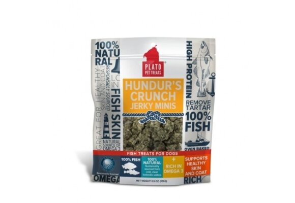 Plato Dog Hundur’s Crunch Fish Skin Jerky Mini’s 3.5oz