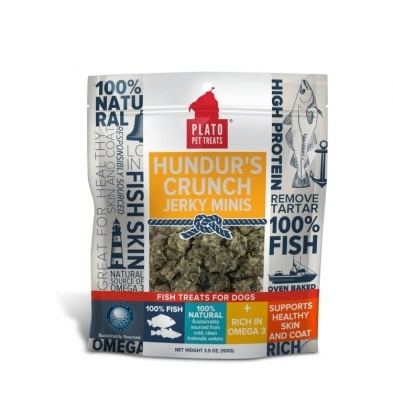 Plato Dog Hundur’s Crunch Fish Skin Jerky Mini’s 3.5oz