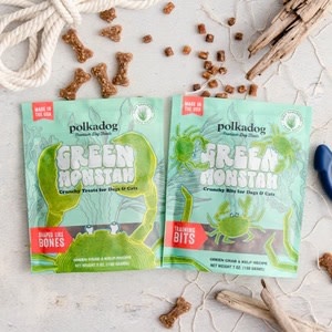 Polkadog Green Monstah Green Crab & Kelp Bits 7oz