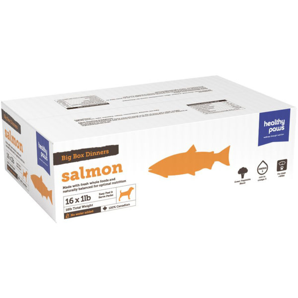 Healthy Paws Big Box Dinners - Salmon 16 x 1Lb