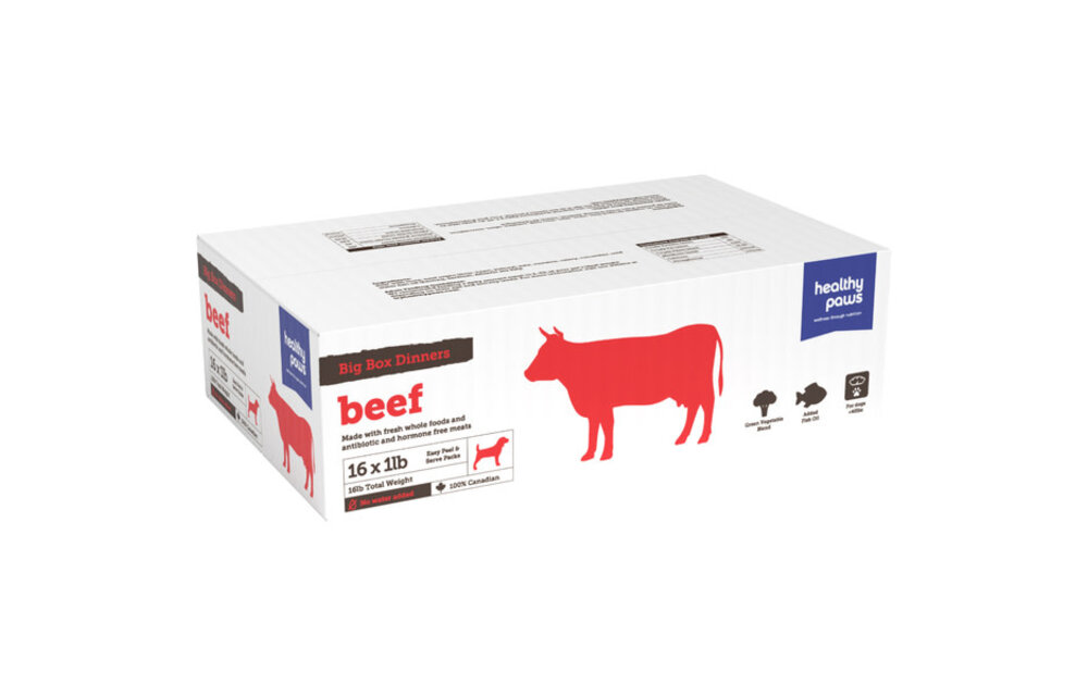 Healthy Paws Big Box Dinner - Beef 16 x 1Lb