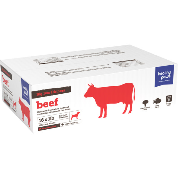 Healthy Paws Big Box Dinner - Beef 16 x 1Lb