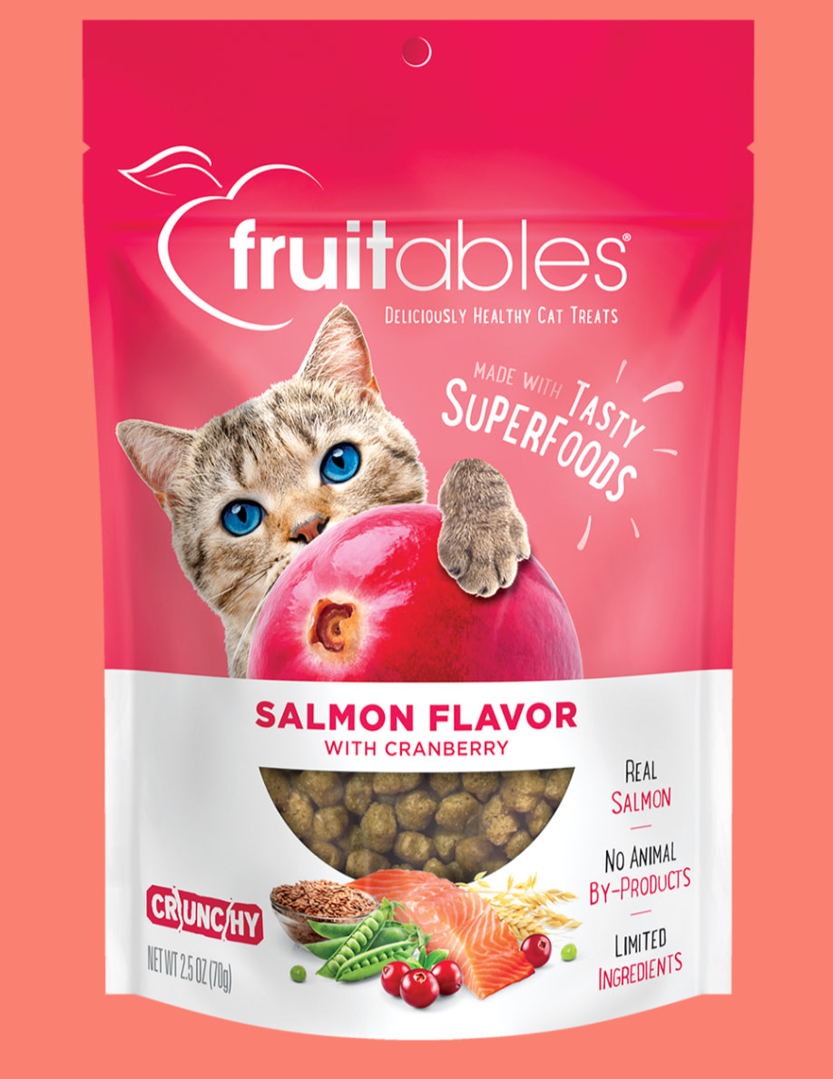 Fruitables Cat Crunchy Treats - Salmon & Cranberry 70g