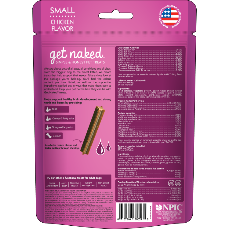 Get Naked - Puppy Dental Sticks Small 176g