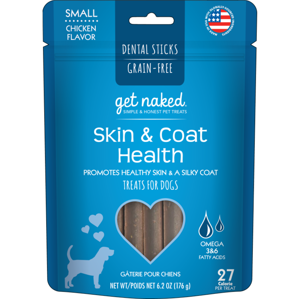 Get Naked Premium Skin & Coat Care Dog Treats - Chicken & Coconut Flavor