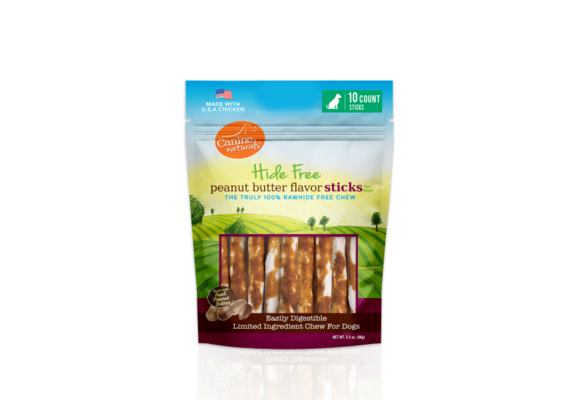 Canine Naturals Hide-Free Peanut Butter Sticks 10Pk