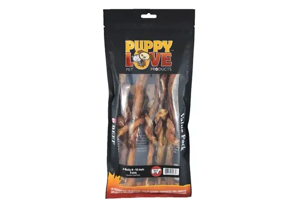 Puppy Love Jr Bully 9”-10” Value Pack 5pk