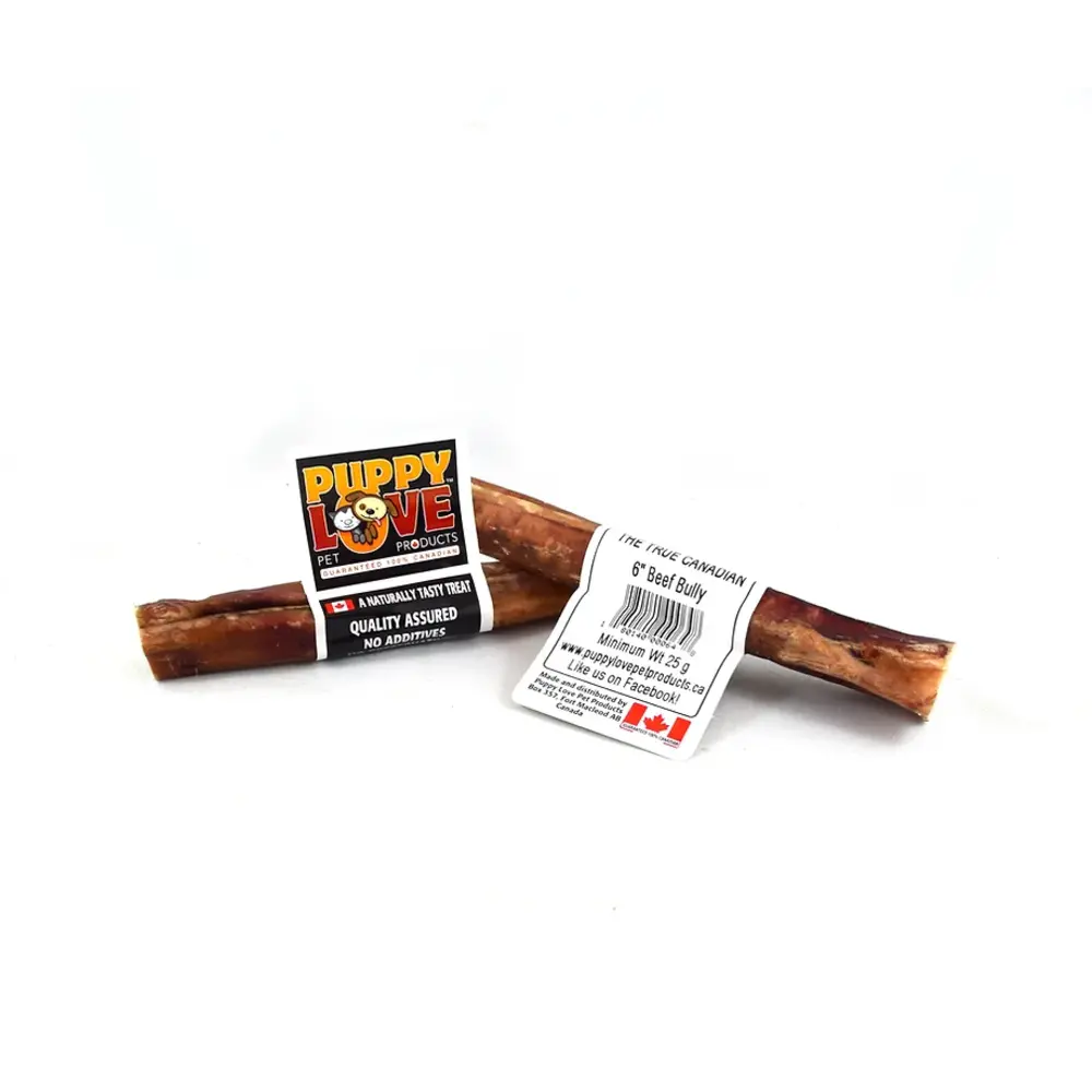 Puppy Love Beef Bully Stick 6 20 cs