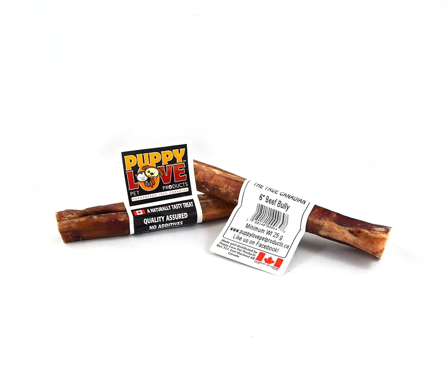 Puppy Love Beef Bully Stick 6”