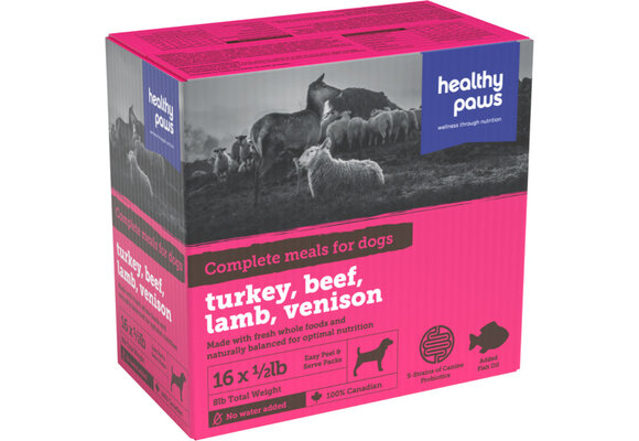 Healthy Paws Complete Dinner Turkey Lamb Beef & Venison 8Lb