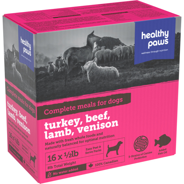 Healthy Paws Complete Dinner Turkey Lamb Beef & Venison 8Lb