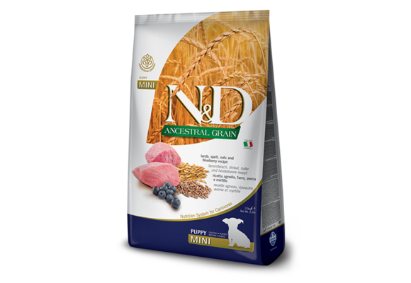 Farmina N&D Puppy Ancestral Grain - Lamb & Blueberry Mini 2.5kg